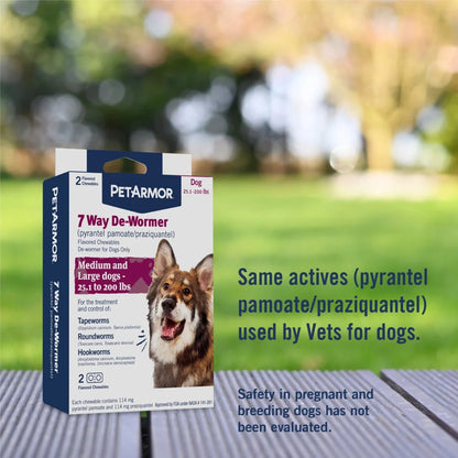 for Dogs 7 Way De-Wormer for Medium & Large Dogs