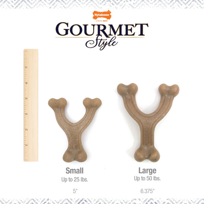 Gourmet Style Strong Wishbone Dog Chew Toy Peanut Butter Small/Regular - up to 25 Ibs.