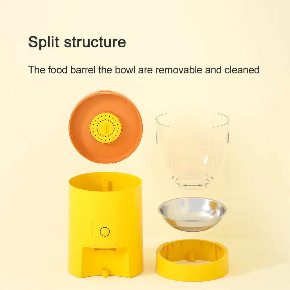 HEYBO Automatic Cat Feeder Wi-Fi Rechargeable Cats Food Dispenser with 30-Day Life