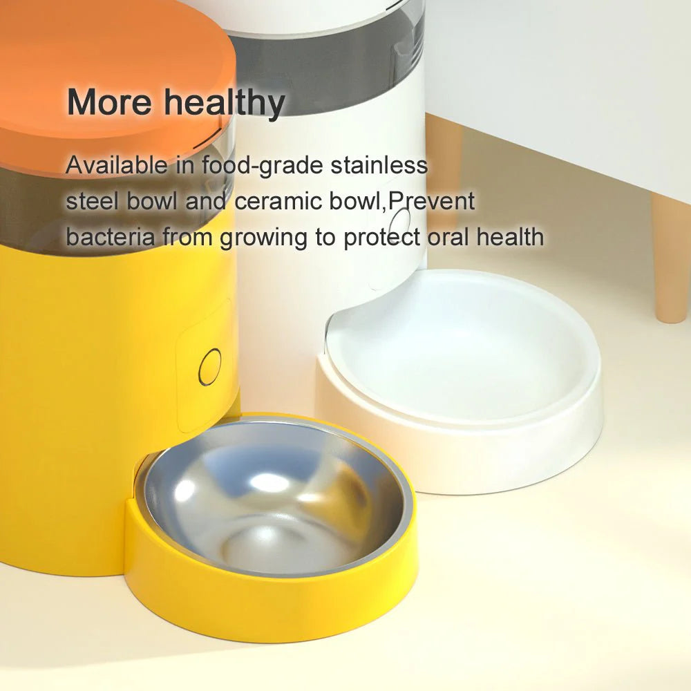 HEYBO Automatic Cat Feeder Wi-Fi Rechargeable Cats Food Dispenser with 30-Day Life