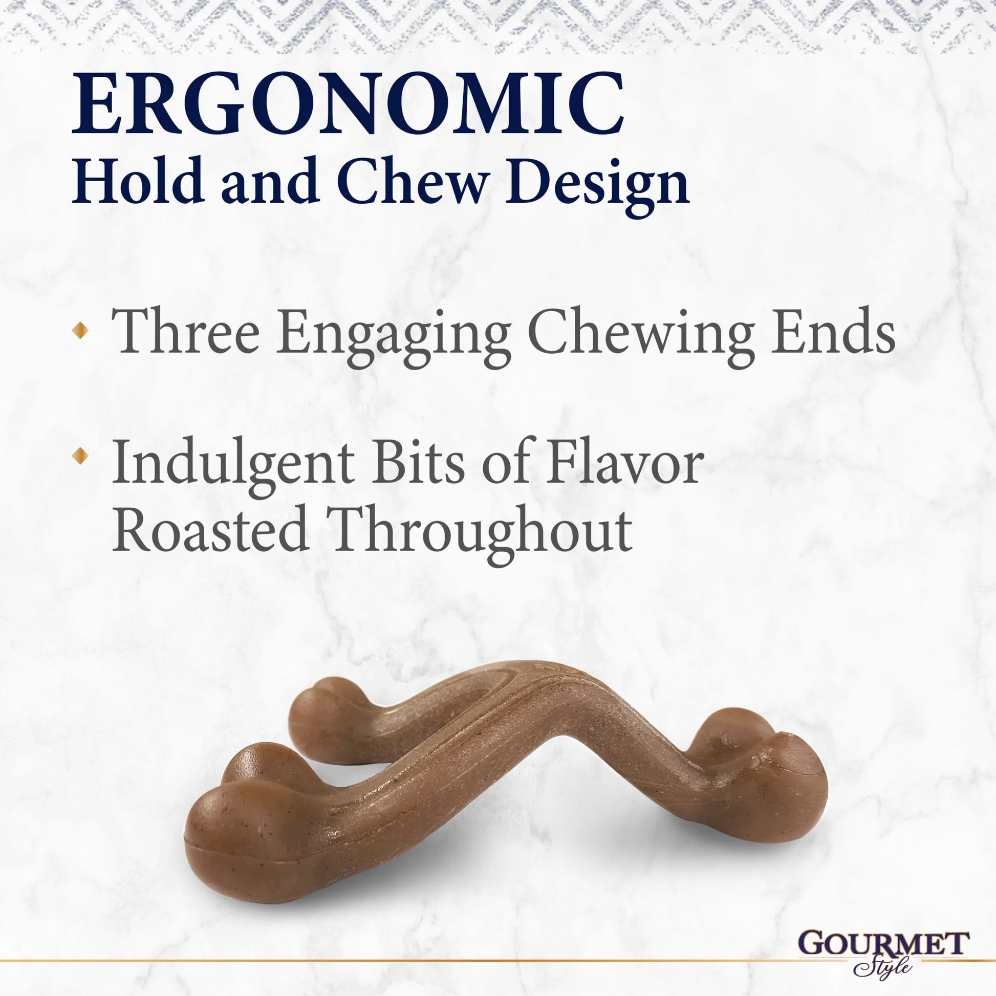 Gourmet Style Strong Wishbone Dog Chew Toy Peanut Butter Small/Regular - up to 25 Ibs.