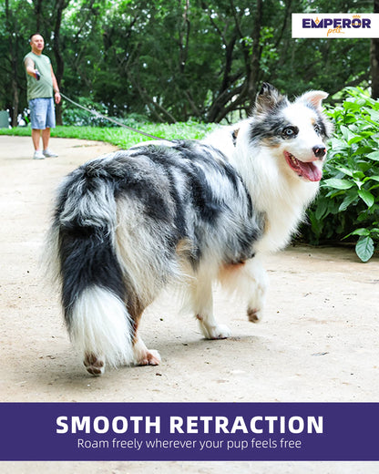 16 Ft Retractable Dog Leash for Large Dogs, up to 110 Lbs, Heavy Duty, Green