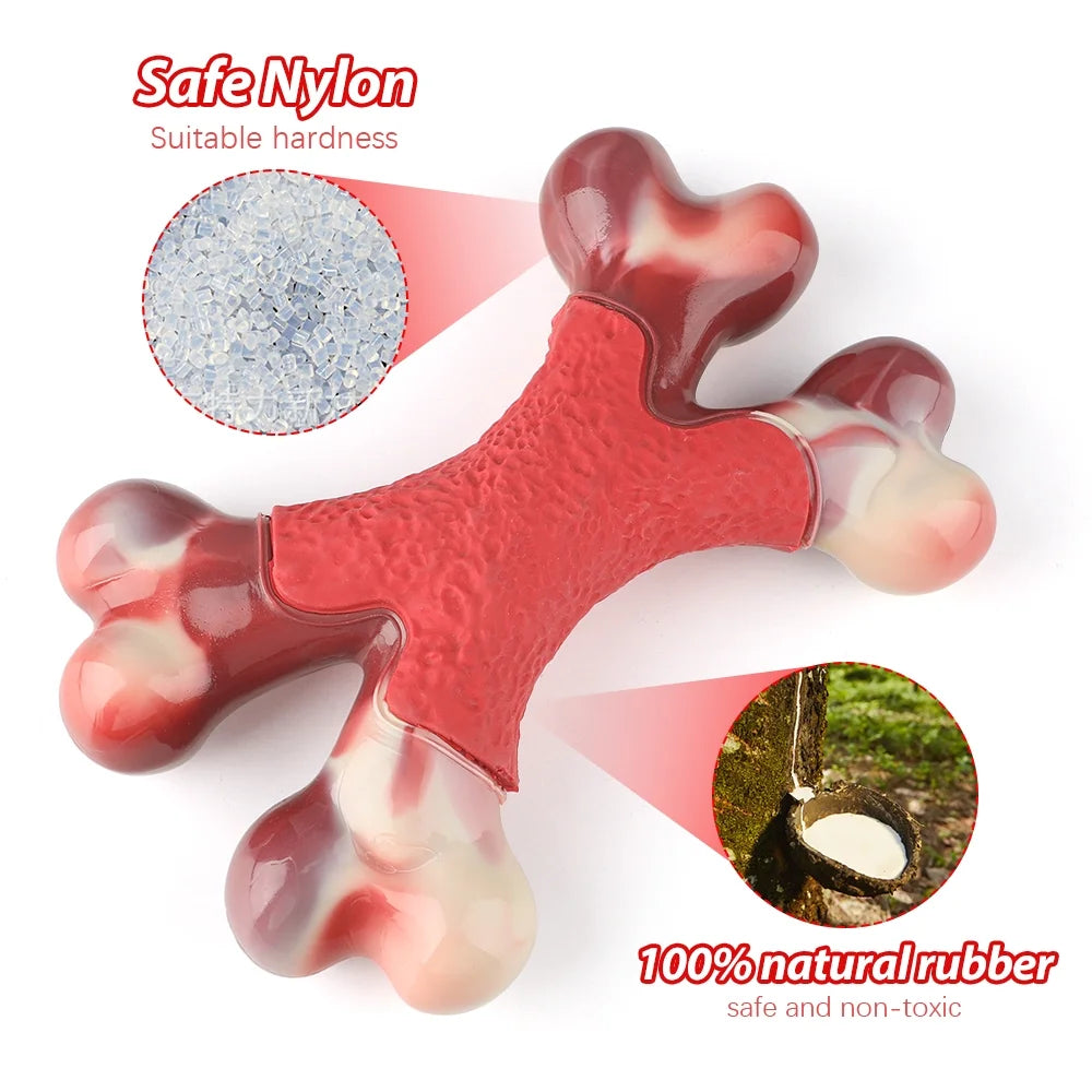 Dog Toy for Aggressive Chewer- for Large Medium Dogs, Food Bone Toy for Dogs, Teething ,Beef Flavored Dog Chew Toys