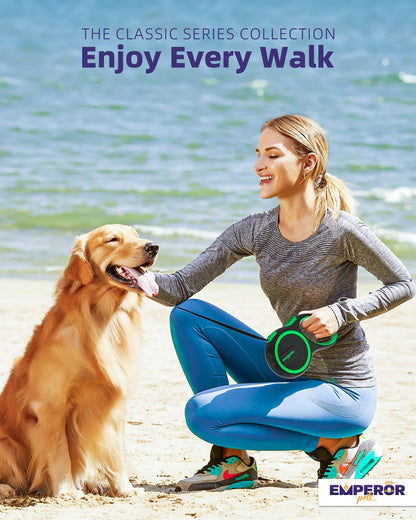 16 Ft Retractable Dog Leash for Large Dogs, up to 110 Lbs, Heavy Duty, Green